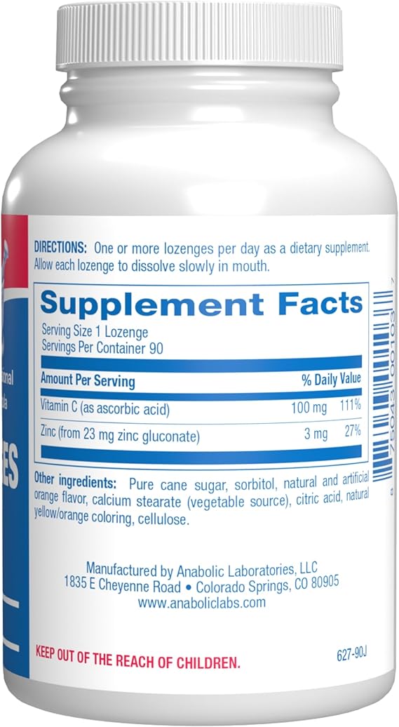 Anabolic Laboratories Zinc Lozenges Vitamin C Capsules thumbnail 6