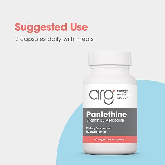 Allergy Research Group Pantethine Vitamin B5 Metabolite Capsules thumbnail 4