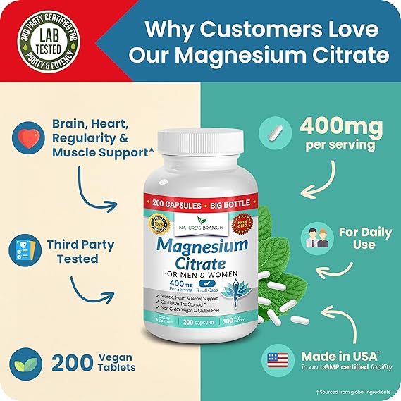 Magnesium Citrate 400mg Capsules thumbnail 5