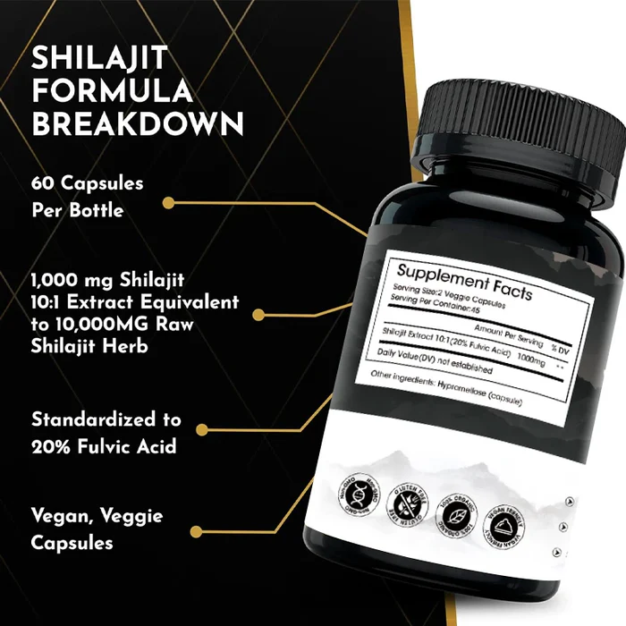 Kexinsh Shilajit Capsules 1000mg thumbnail 3