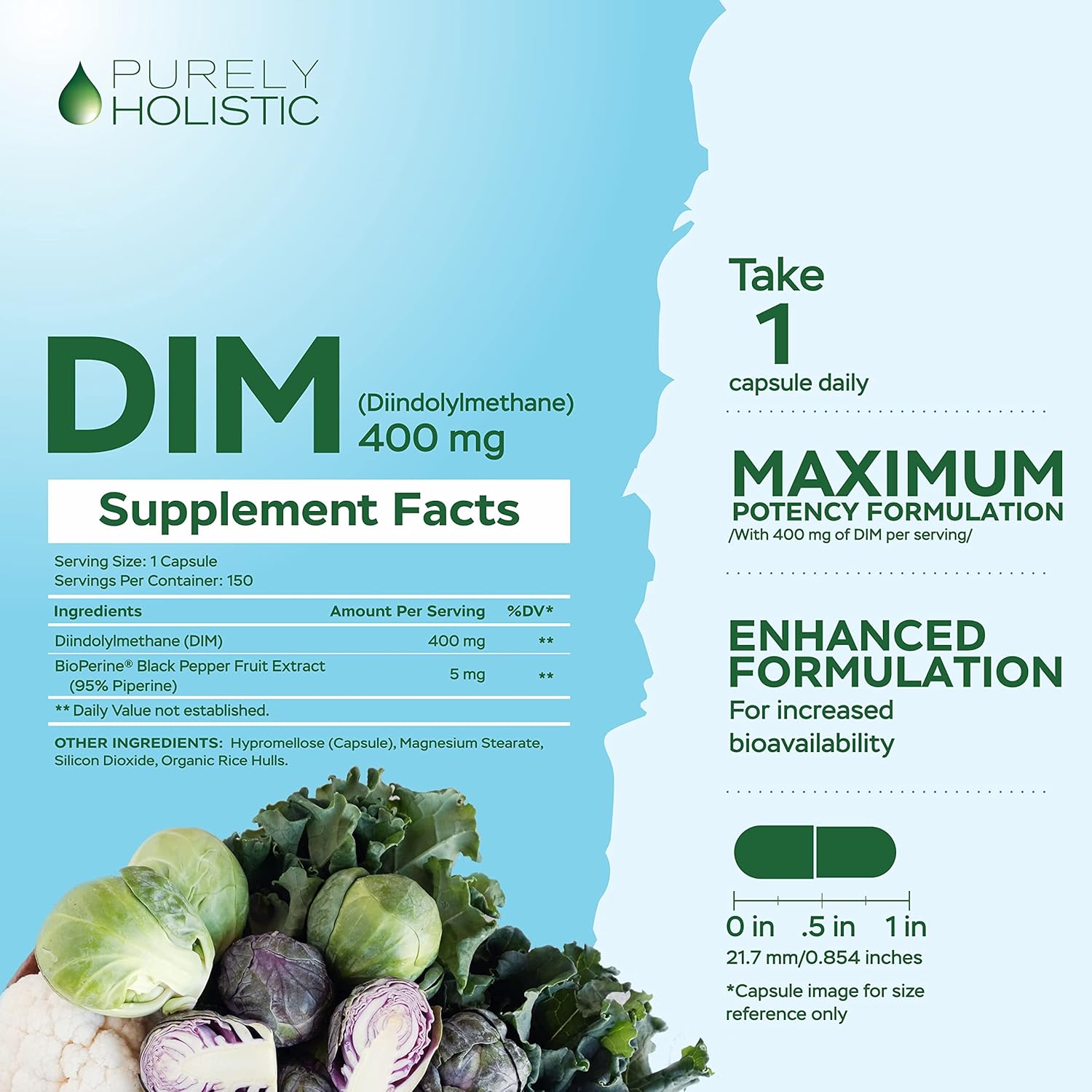 Purely Holistic Dim 400mg Capsules thumbnail 3