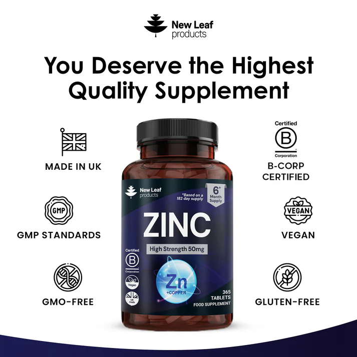 New Leaf Zinc 50mg High Strength Capsules thumbnail 5