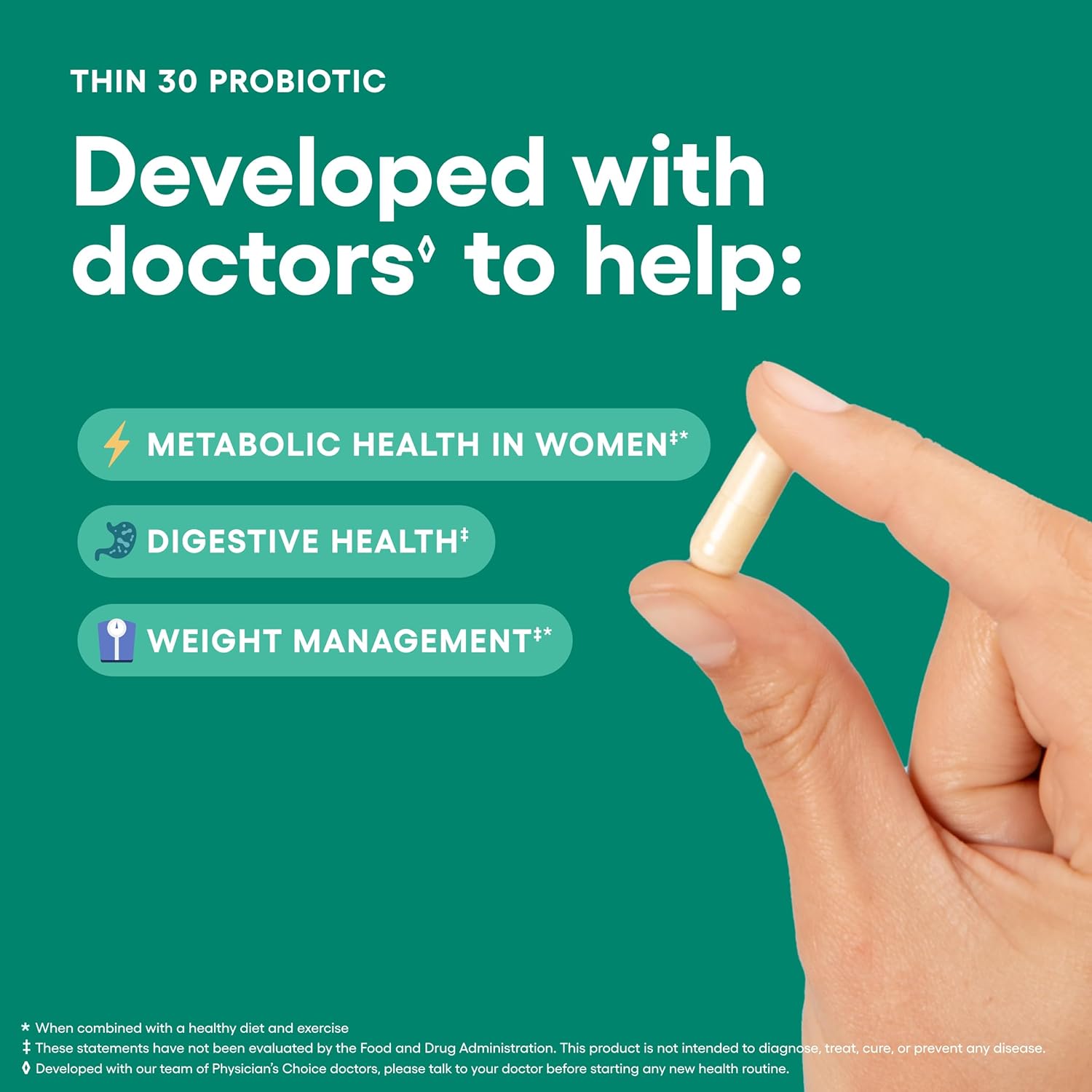 Physicians Choice Thin 30 Probiotic Capsules thumbnail 2