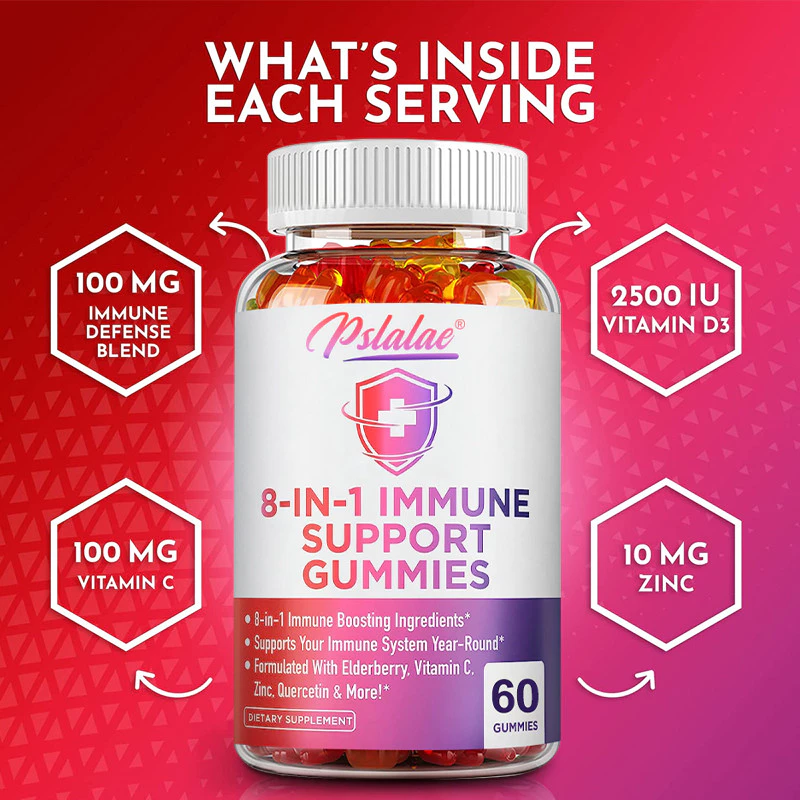 Pslalae 8-in-1 Immune Support Gummies thumbnail 5
