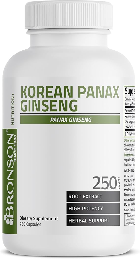 Bronson Korean Ginseng 500mg Capsules thumbnail 7
