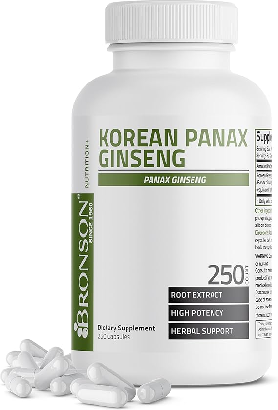 Bronson Korean Ginseng 500mg Capsules thumbnail 3