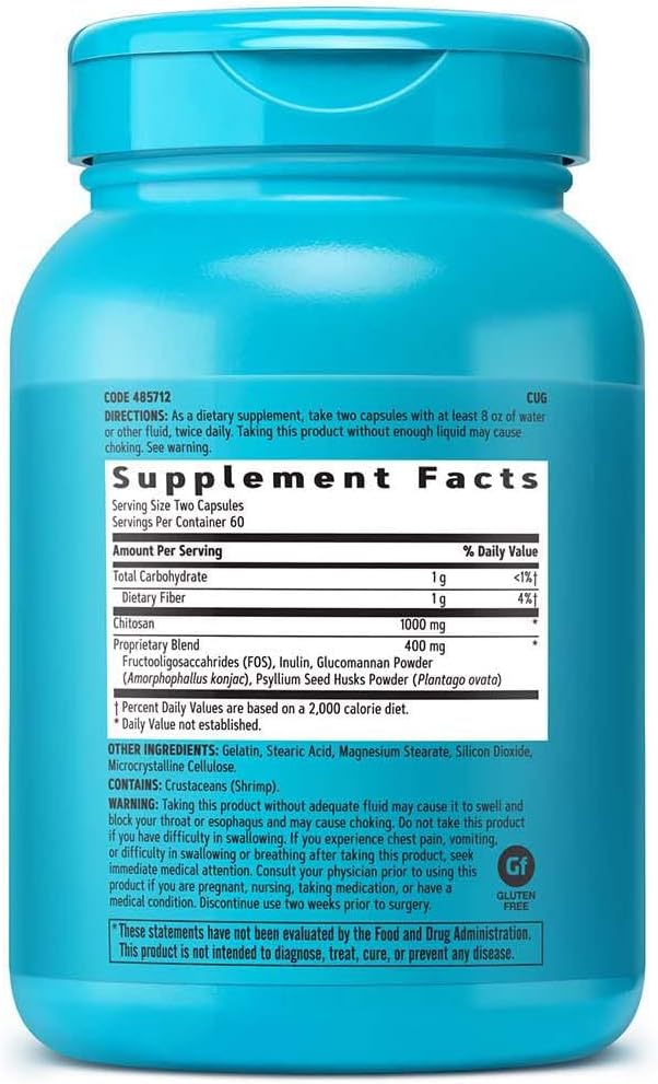 GNC Chitosan With Glucomannan Capsules thumbnail 5