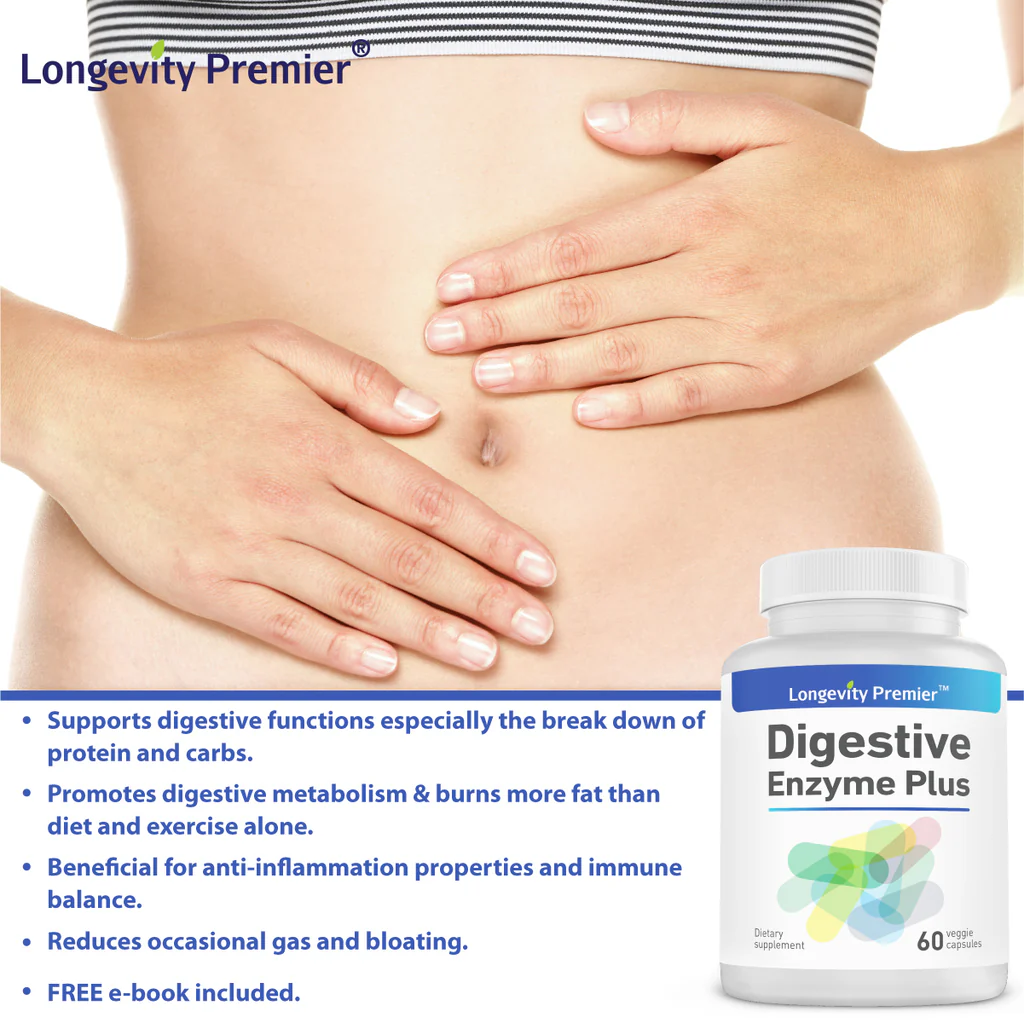 Longevity Premier Digestive Enzymes Plus Capsule thumbnail 3