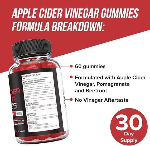Pslalae Apple Cider Vinegar Gummies - 1000 Mg thumbnail 4