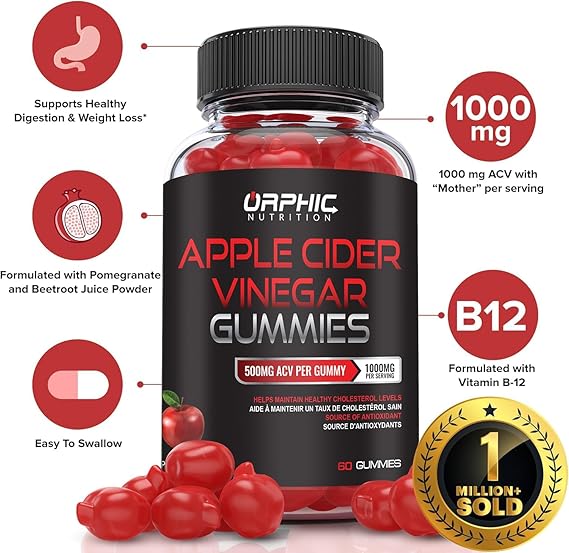 Pslalae Apple Cider Vinegar Gummies - 1000 Mg thumbnail 6