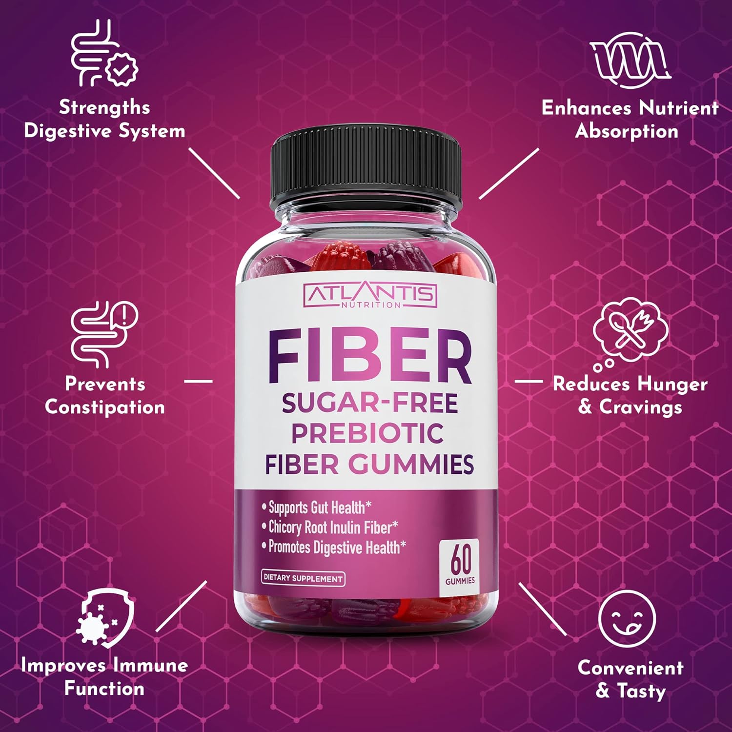 Pslalae Sugar Free Prebiotic Fiber Gummies thumbnail 4