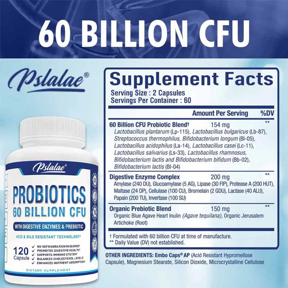 Pslalae Probiotic 60 Billion Capsules thumbnail 4