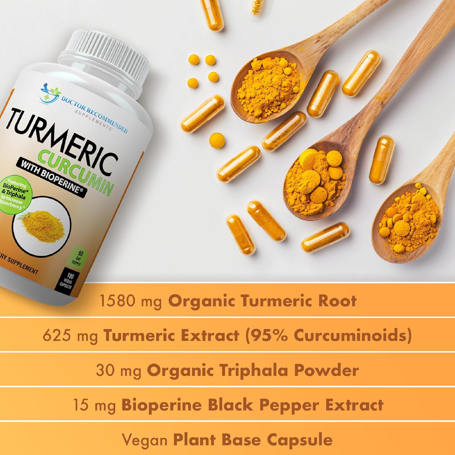 Pslalae Turmeric Curcumin 2250mg Capsules thumbnail 5