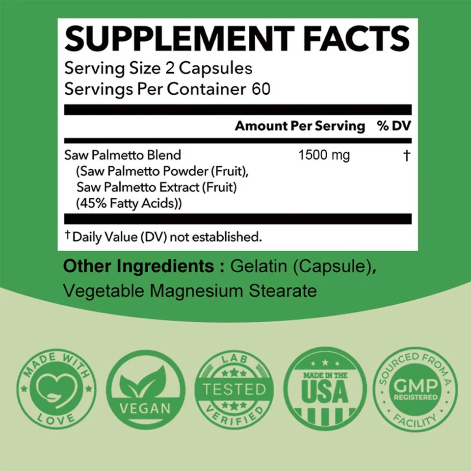 Pslalae Saw Palmetto Extract Capsules thumbnail 8
