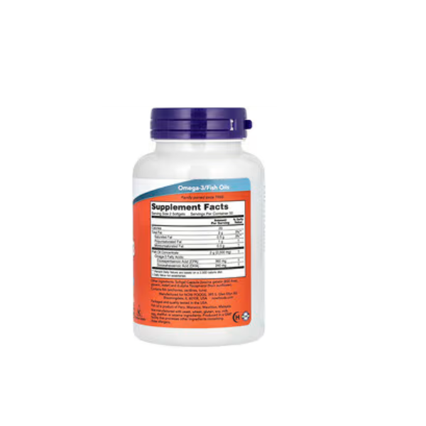 Now foods Molecularly Distilled Omega-3 Fish Oil 120 softgels thumbnail 2