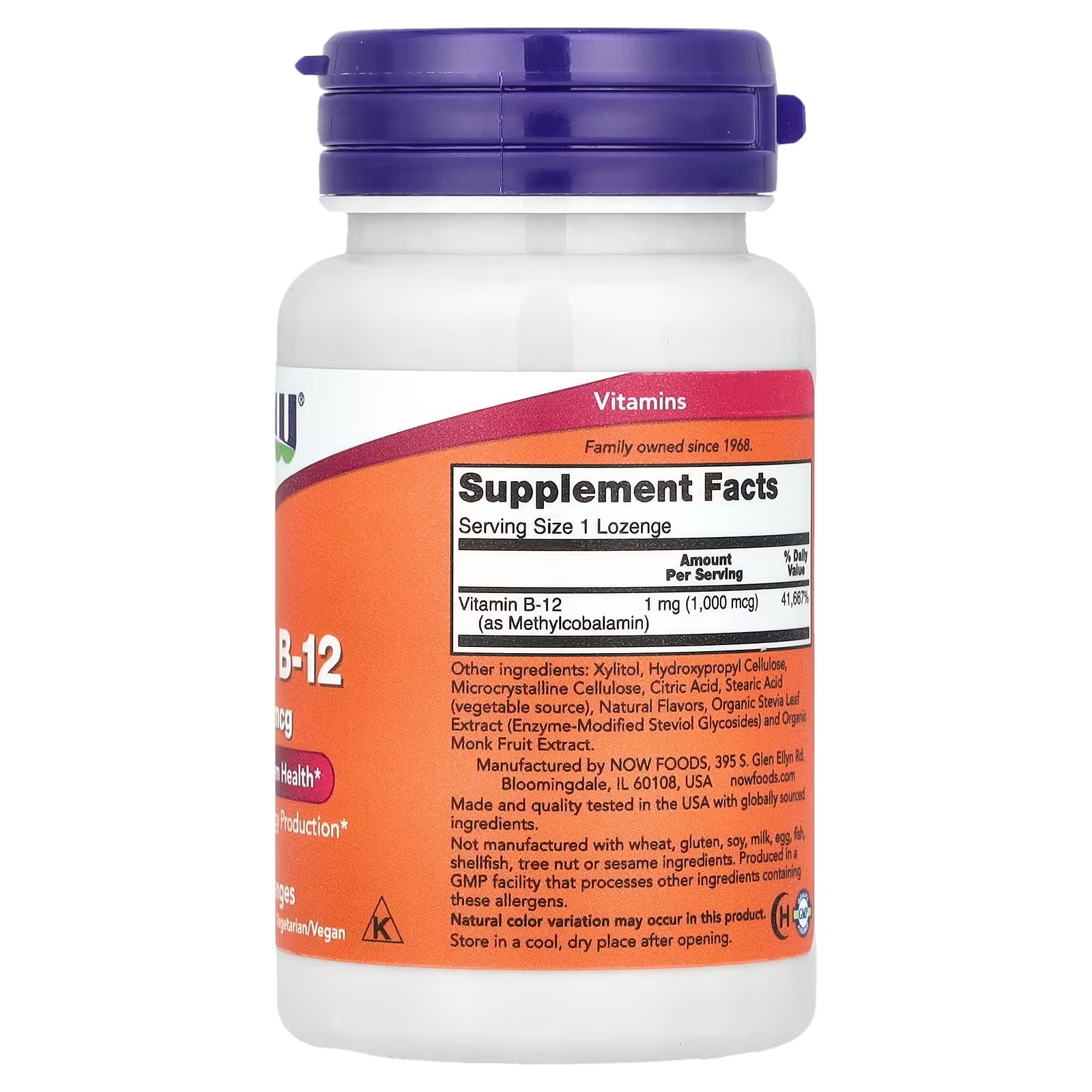 NOW FoodsMethyl B-12 1,000 mcg100 Capsules thumbnail 2