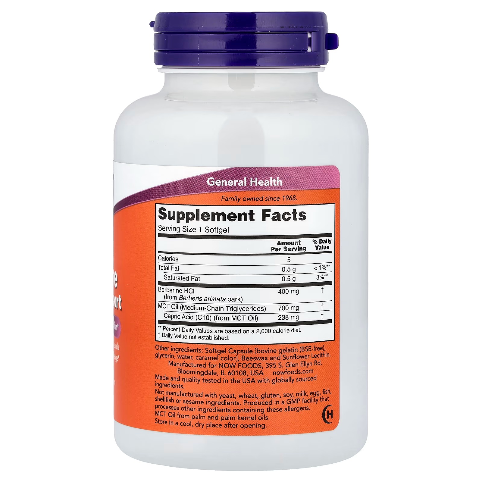 NOW Foods Berberine Glucose Support 90 Softgels thumbnail 2