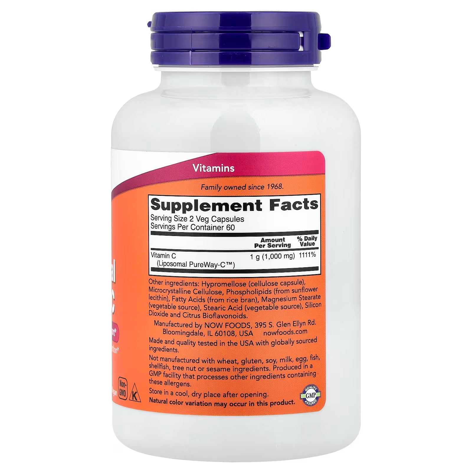 NOW Foods Liposomal Vitamin C Immune & Collagen Support 120  Capsules thumbnail 2