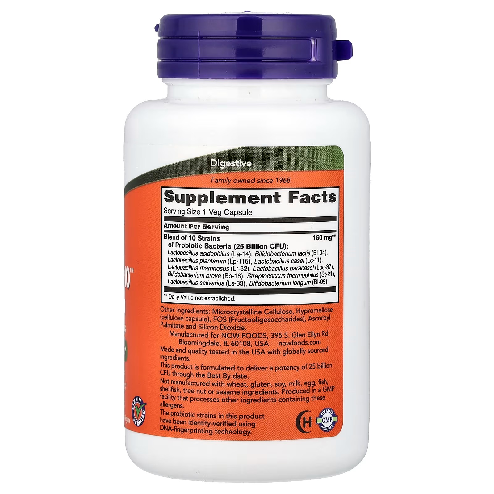 NOW Foods Probiotic-10™ 10 Probiotic Strains100  Capsules thumbnail 2