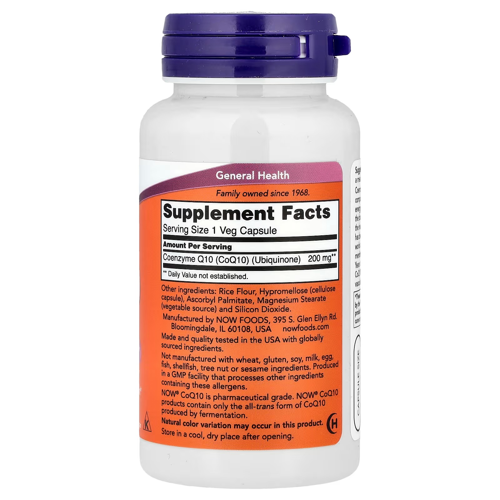 NOW Foods CoQ10 200 mg Cardiovascular Health 60  Capsules thumbnail 2