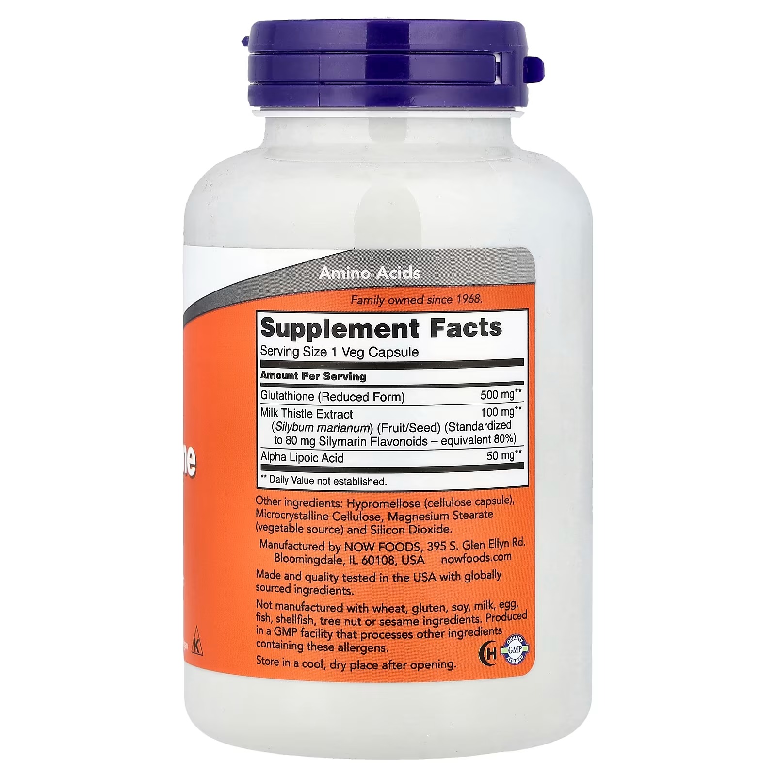 NOW Foods Glutathione 500 mg Detox Support 120  Capsules thumbnail 2