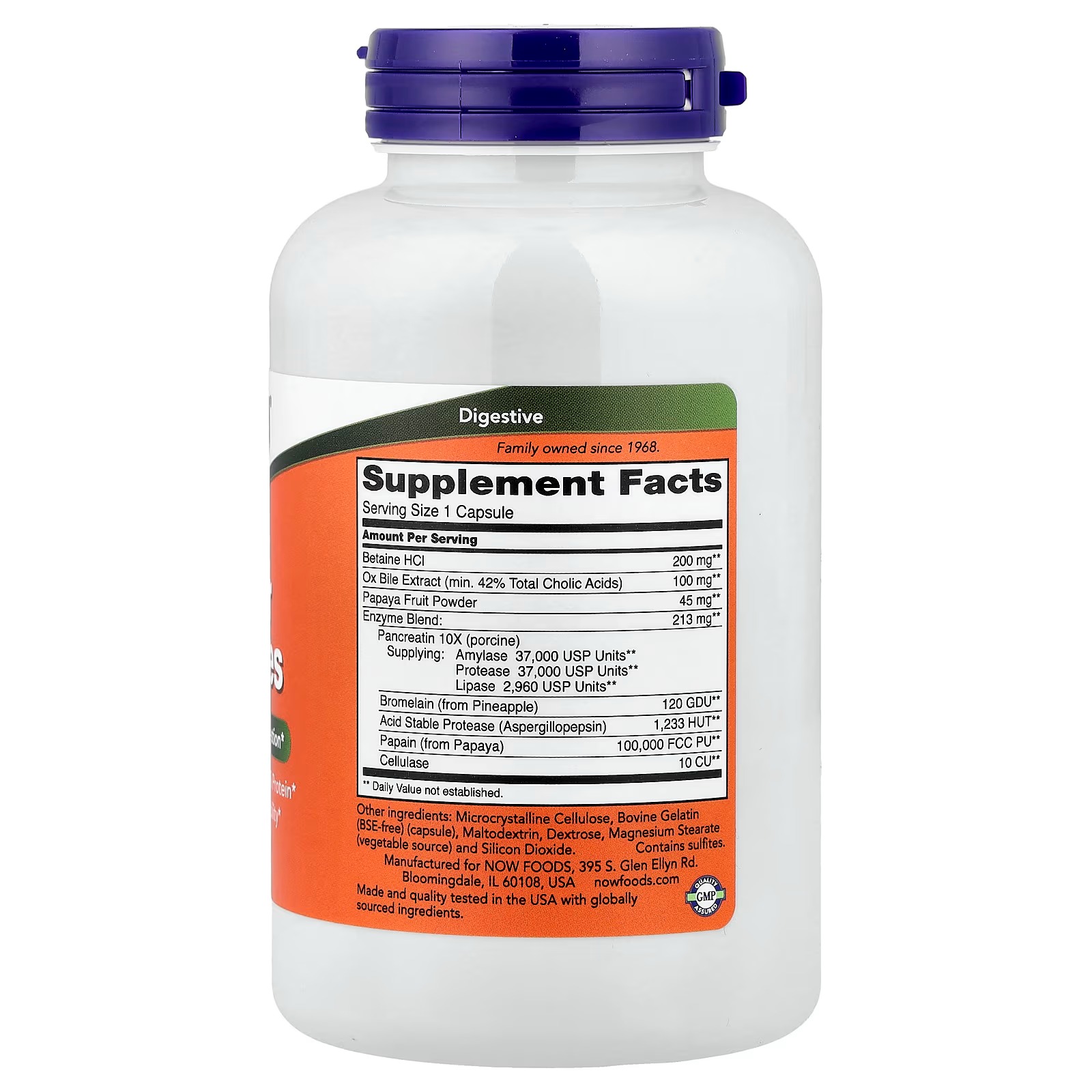 NOW Foods Super Enzymes Supports Healthy Digestion 180 Capsules thumbnail 2