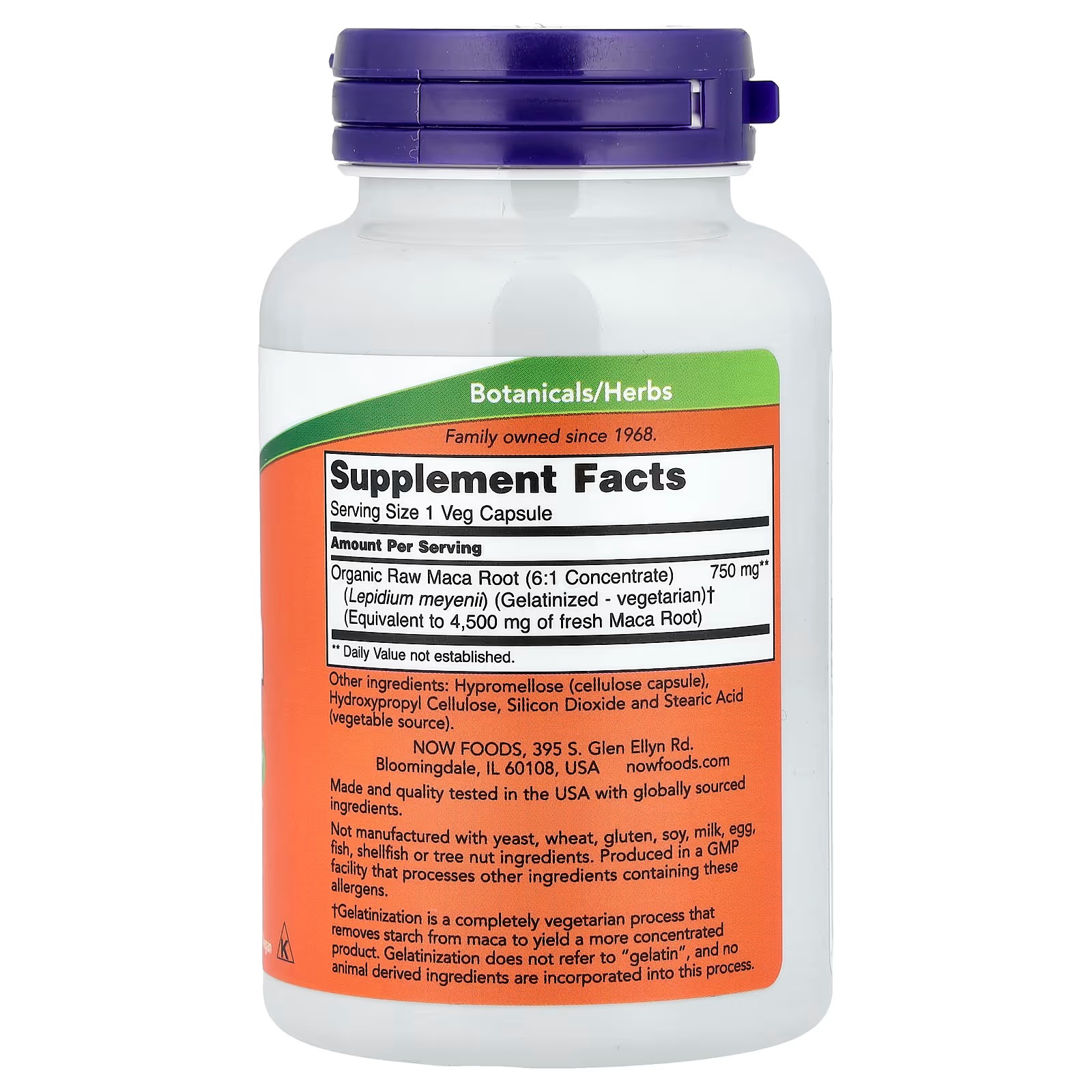 NOW Foods Raw Maca 750 mg Reproductive Health 90  Capsules thumbnail 2