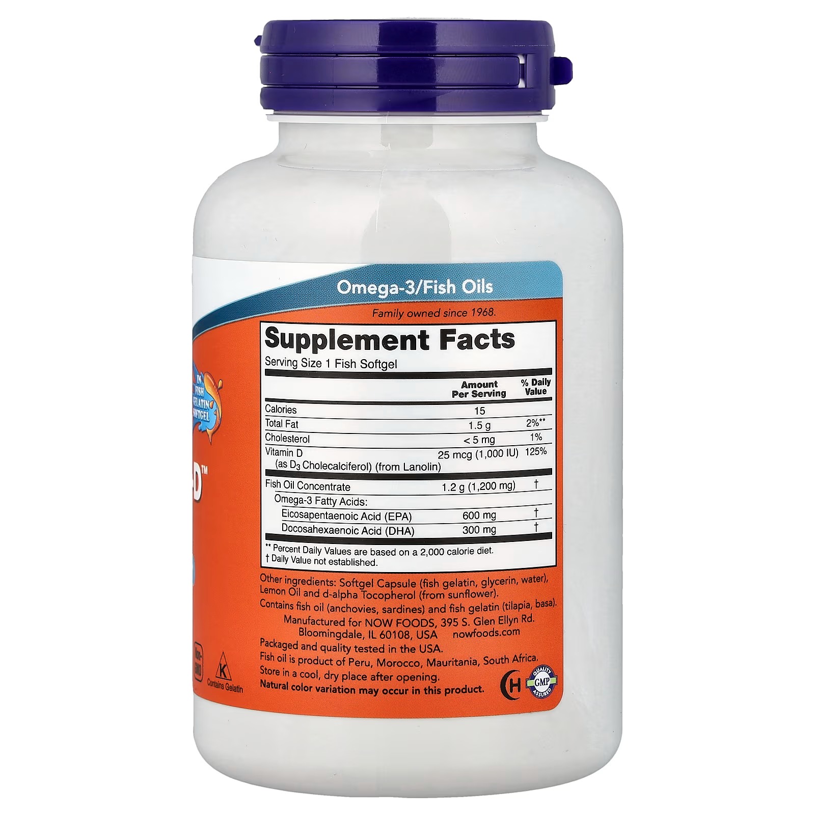 NOW Foods Ultra Omega 3-D™ Fish Oil 90 Fish Softgels thumbnail 2