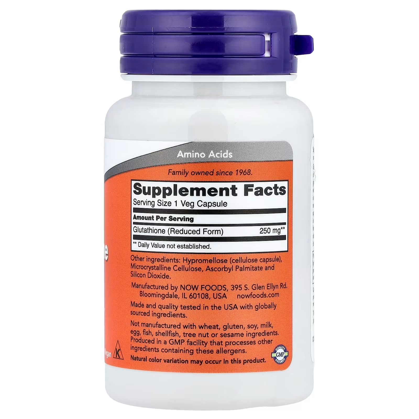 NOW Foods Glutathione 250 mg Detox Support 60  Capsules thumbnail 2