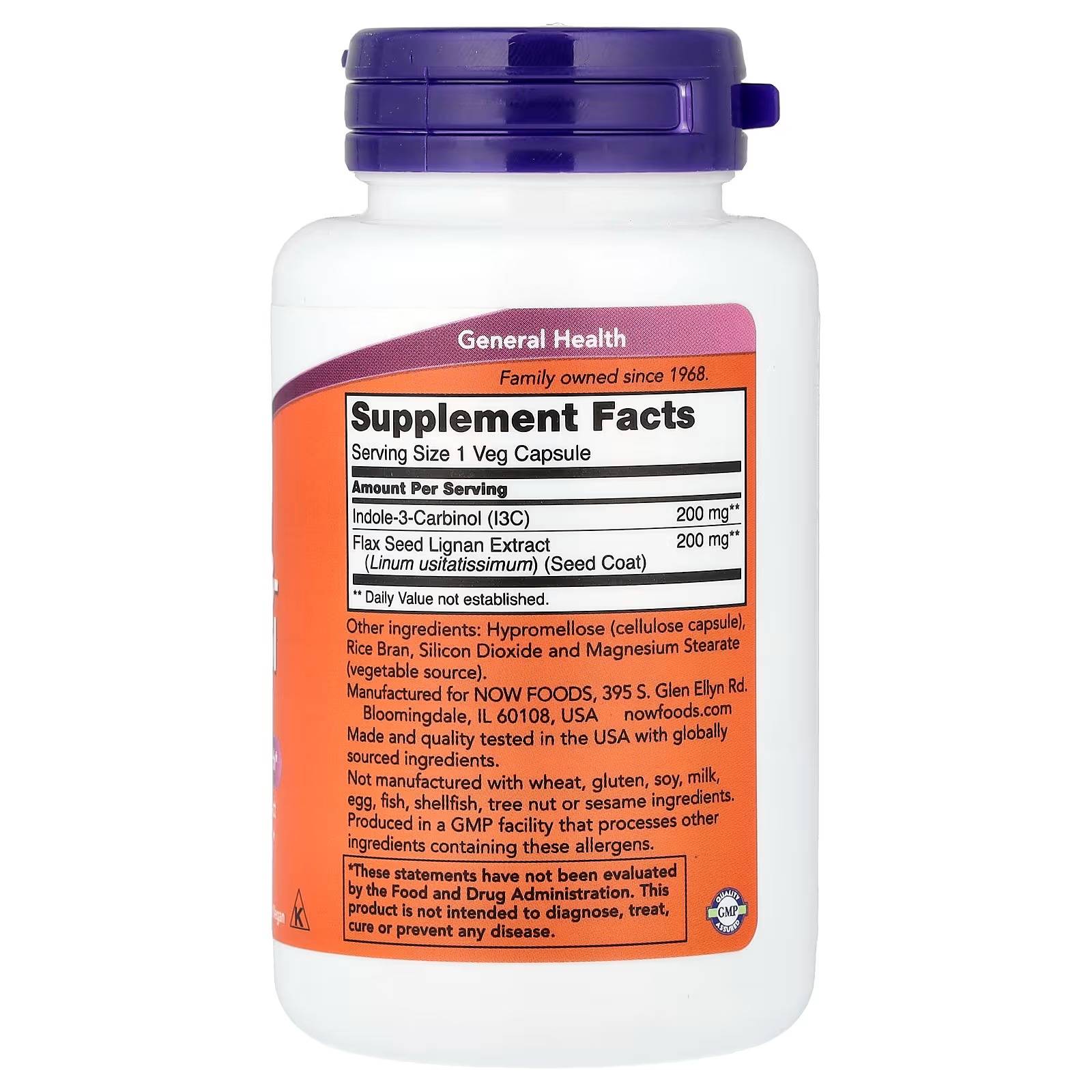 NOW Foods Indole-3-Carbinol Supports Cellular Health 60 Capsules thumbnail 2