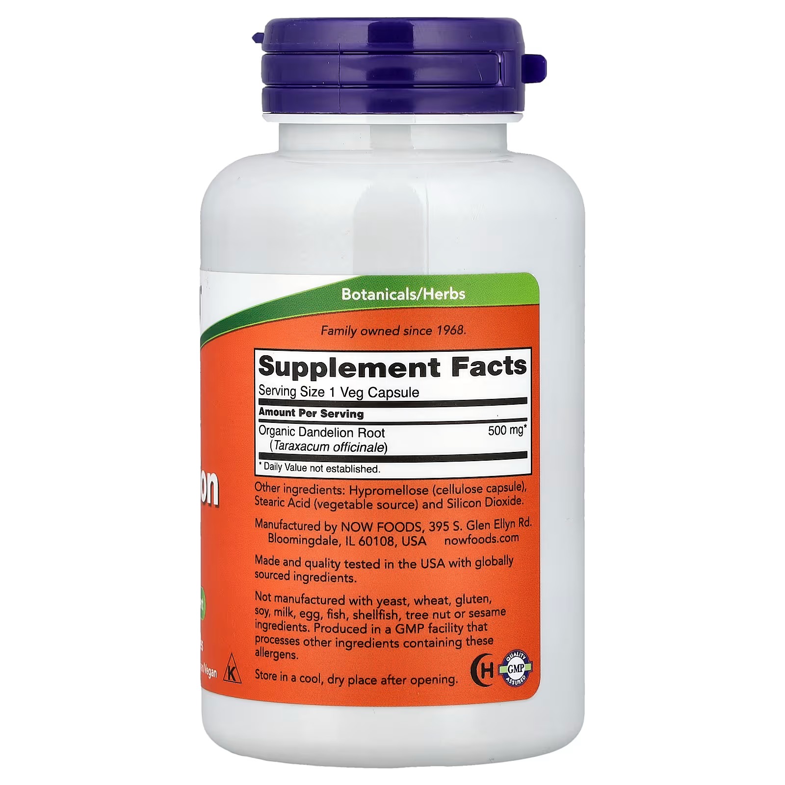 NOW Foods Dandelion Root, 500 mg Herbal Supplement 100  Capsules thumbnail 2