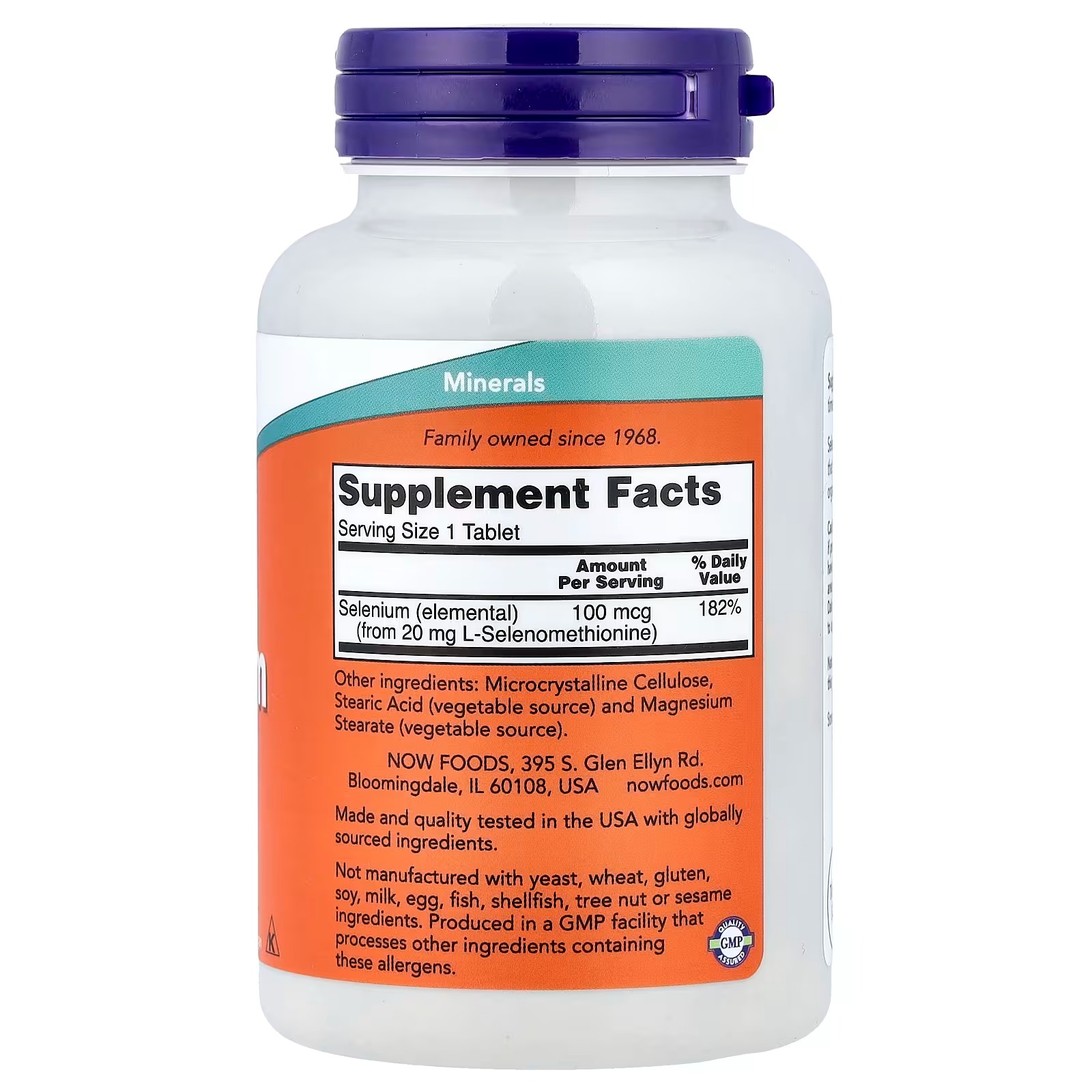 NOW Foods Selenium 100 mcg Essential Mineral 250 Tablets thumbnail 2