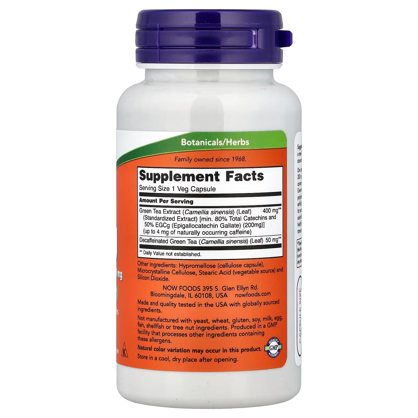 NOW Foods EGCg Green Tea Extract 400 mg 90 Capsules thumbnail 2