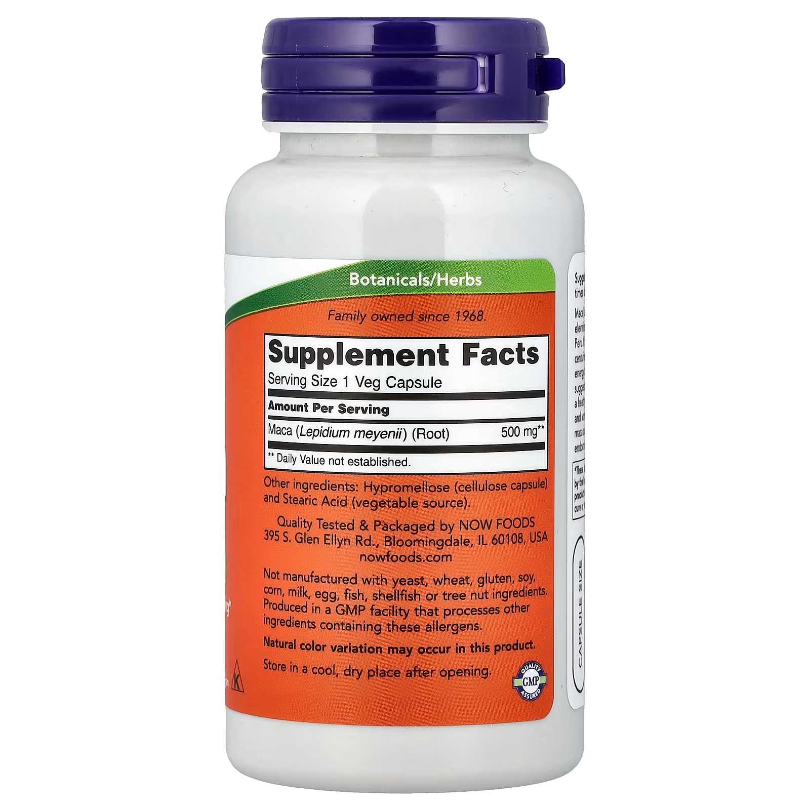 NOW Foods Maca 500 mg Reproductive Health 100  Capsules thumbnail 2