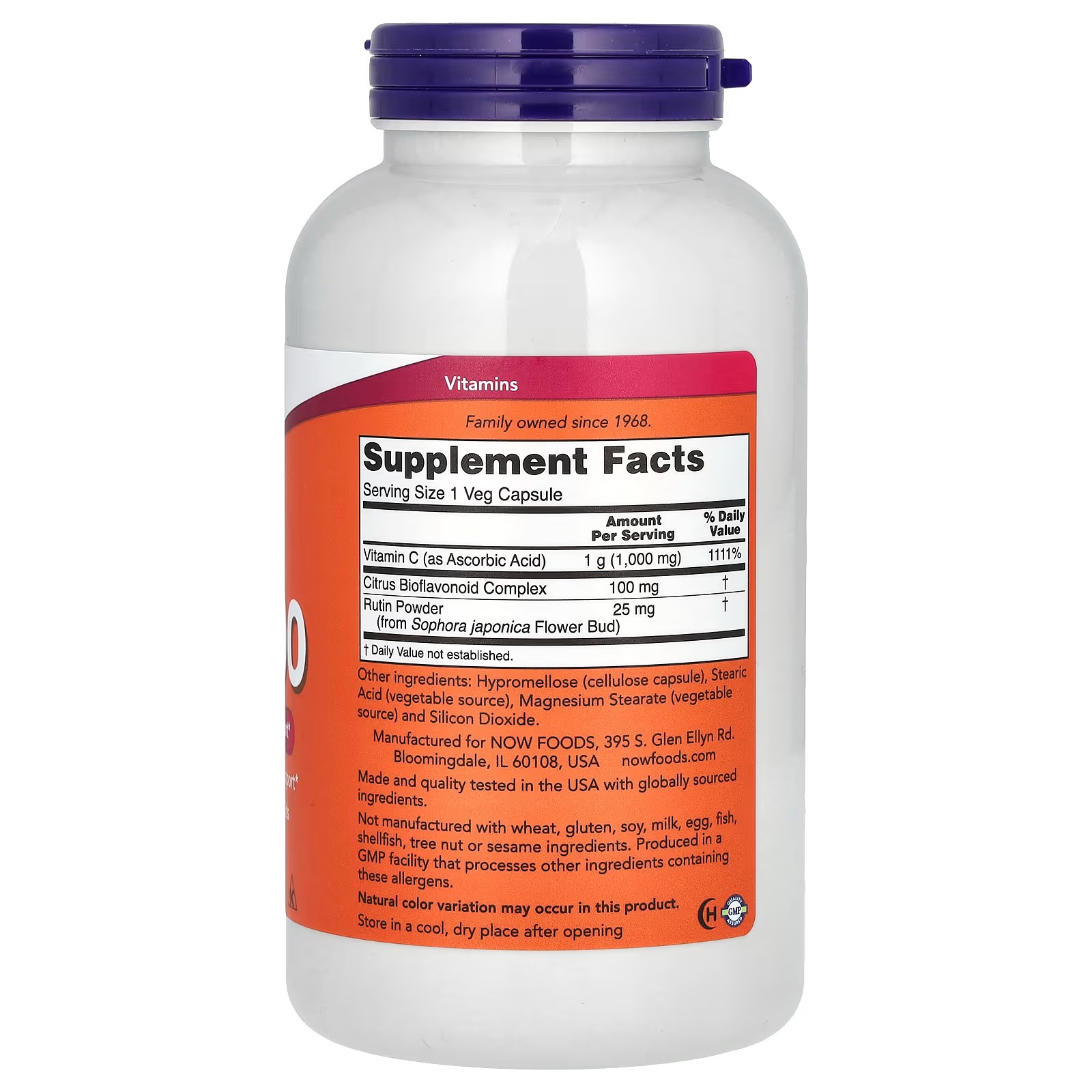 NOW Foods C-1000 with Bioflavonoids Antioxidant & Collagen Support 250  Capsules thumbnail 2