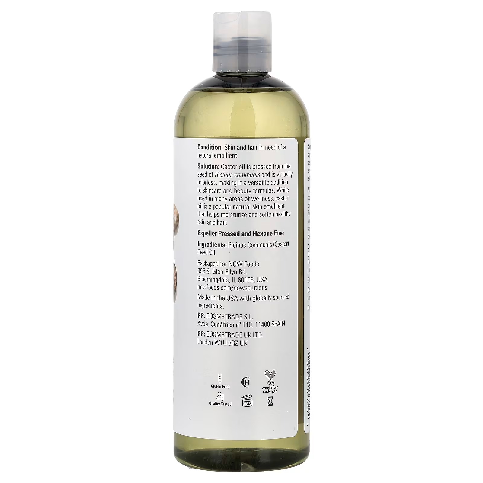 NOW Foods Solutions Castor Oil 16 473 ml thumbnail 2