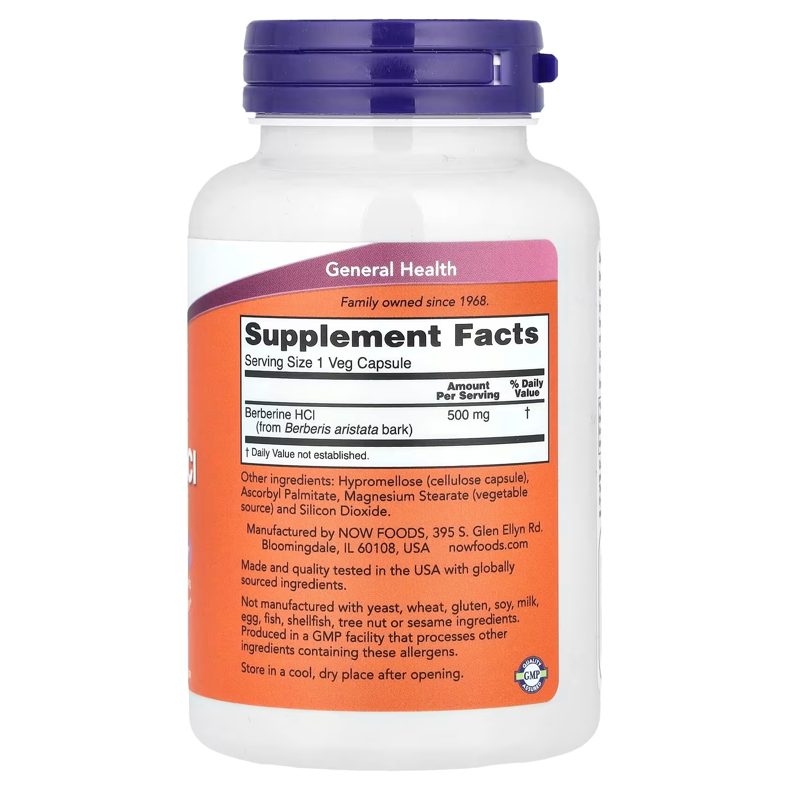 NOW Foods Berberine HCl 500 mg Supports Glucose Metabolism 90 Capsules thumbnail 2