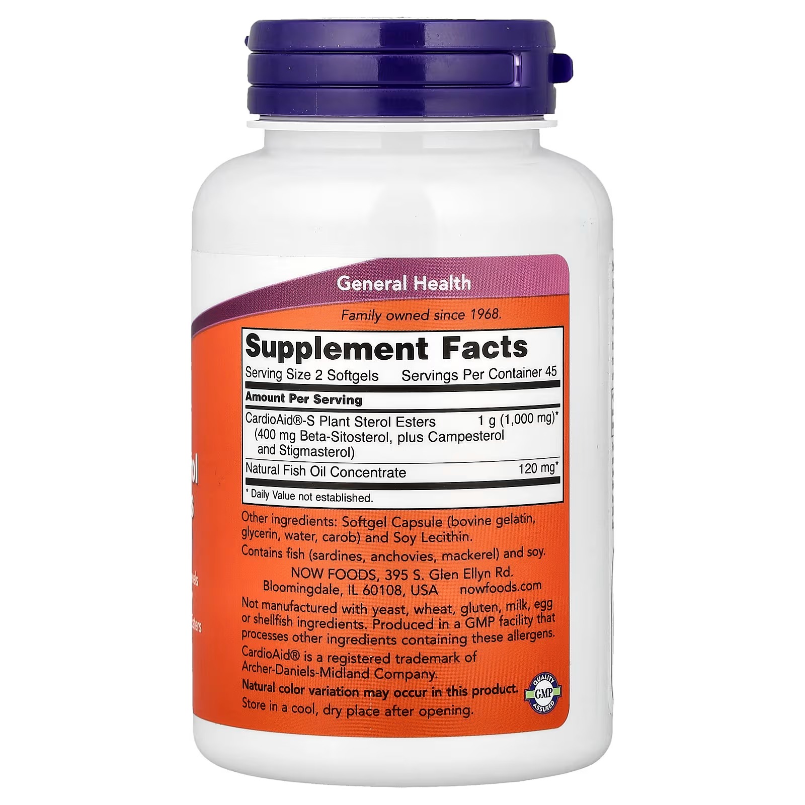 NOW Foods Beta-Sitosterol Plant Sterols Cardiovascular Health 90 Softgels thumbnail 2