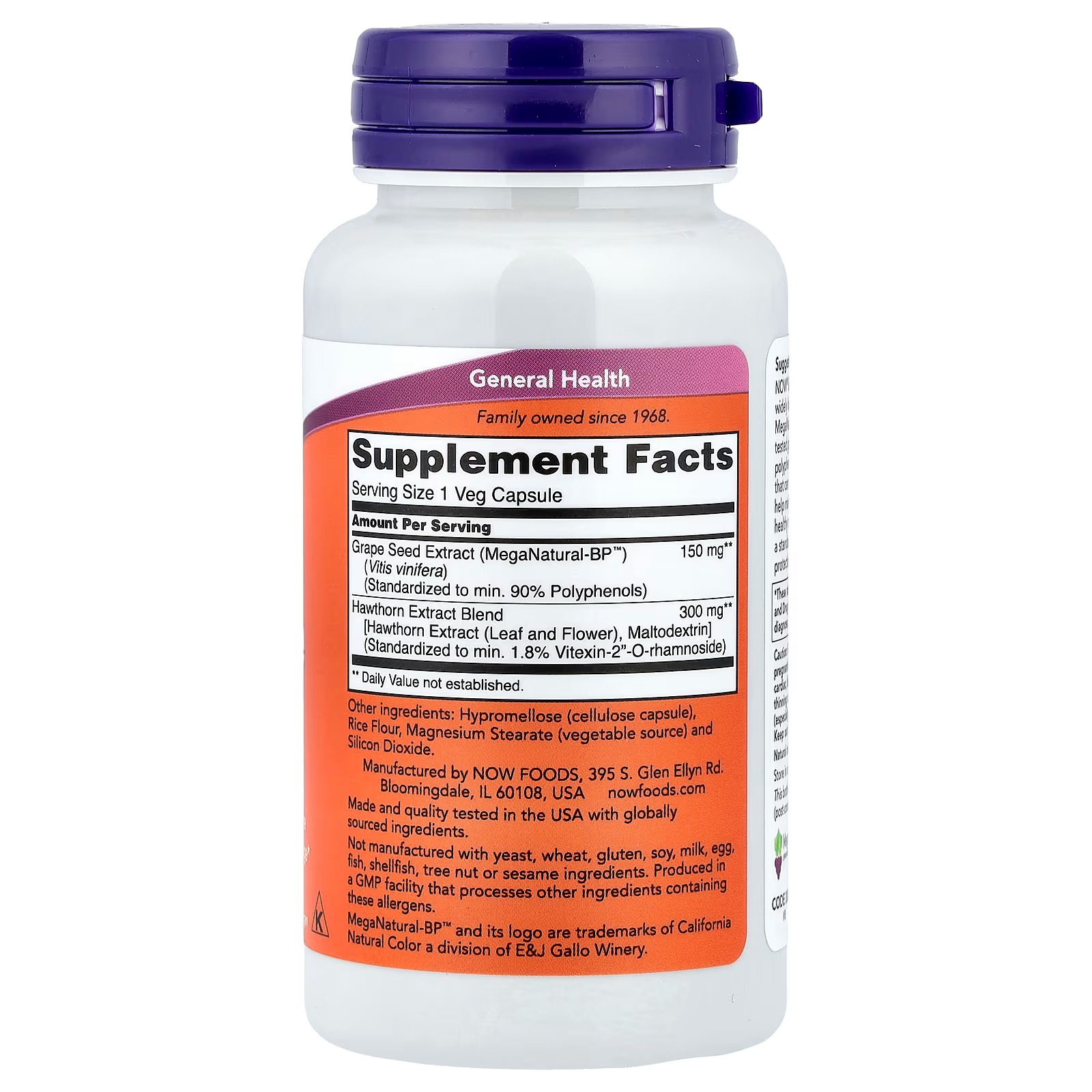 NOW Foods Blood Pressure Health Cardiovascular Support 90 Capsules thumbnail 2