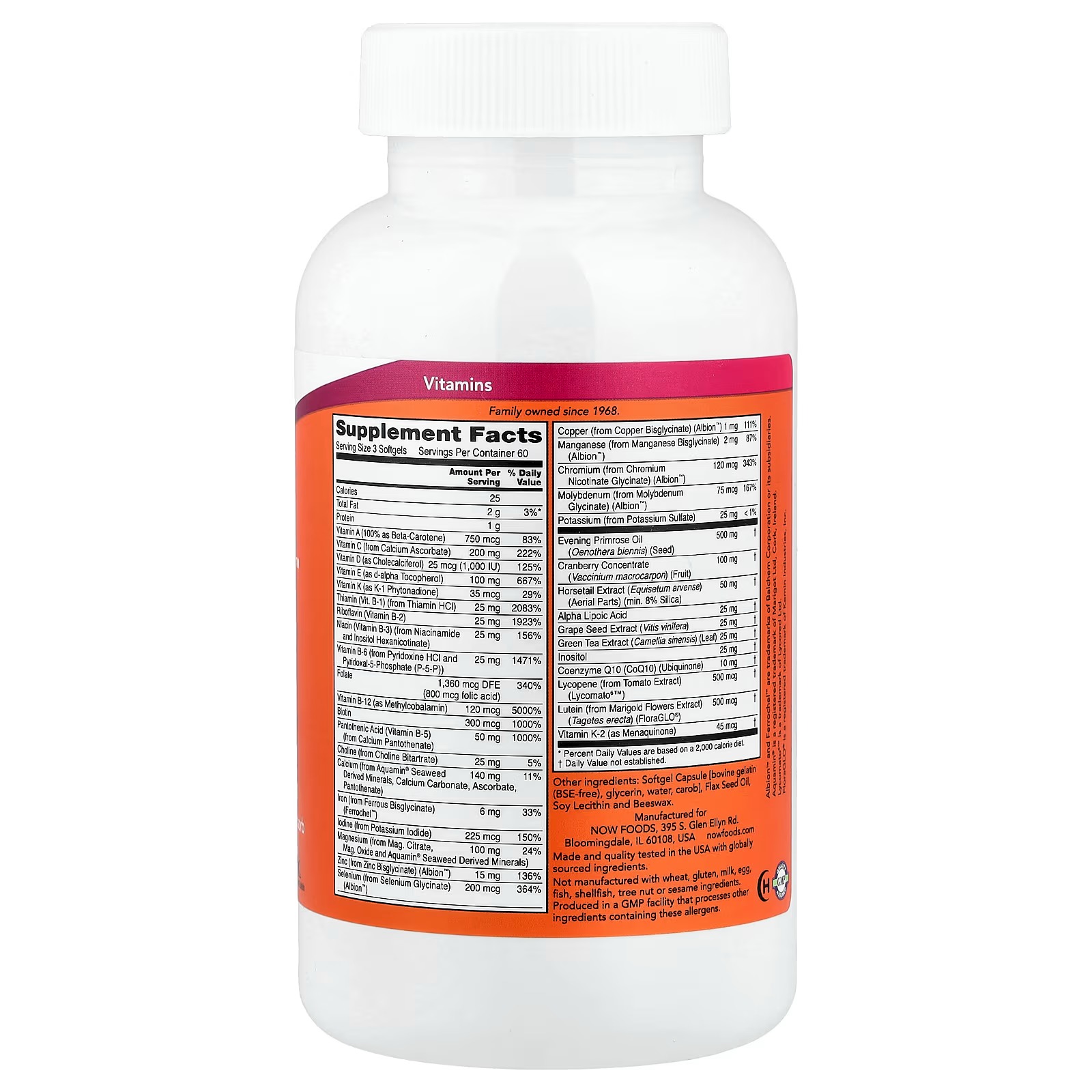 NOW Foods EVE™ Superior Women's Multi Gentler and Easier to Swallow & Absorb 180 Softgels thumbnail 2