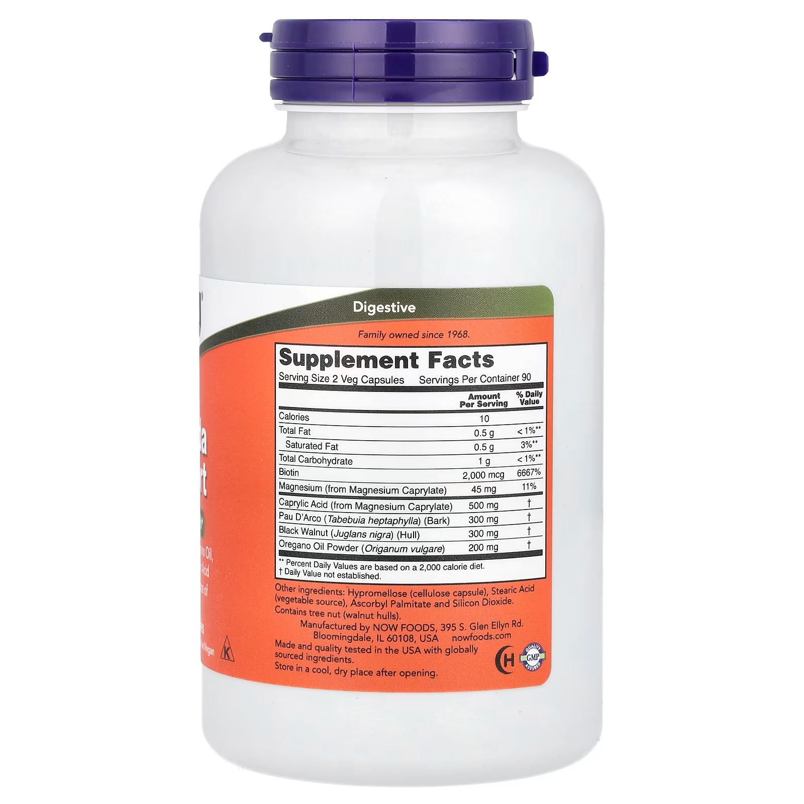NOW Foods Candida Support Intestinal Health 180 Capsules thumbnail 2