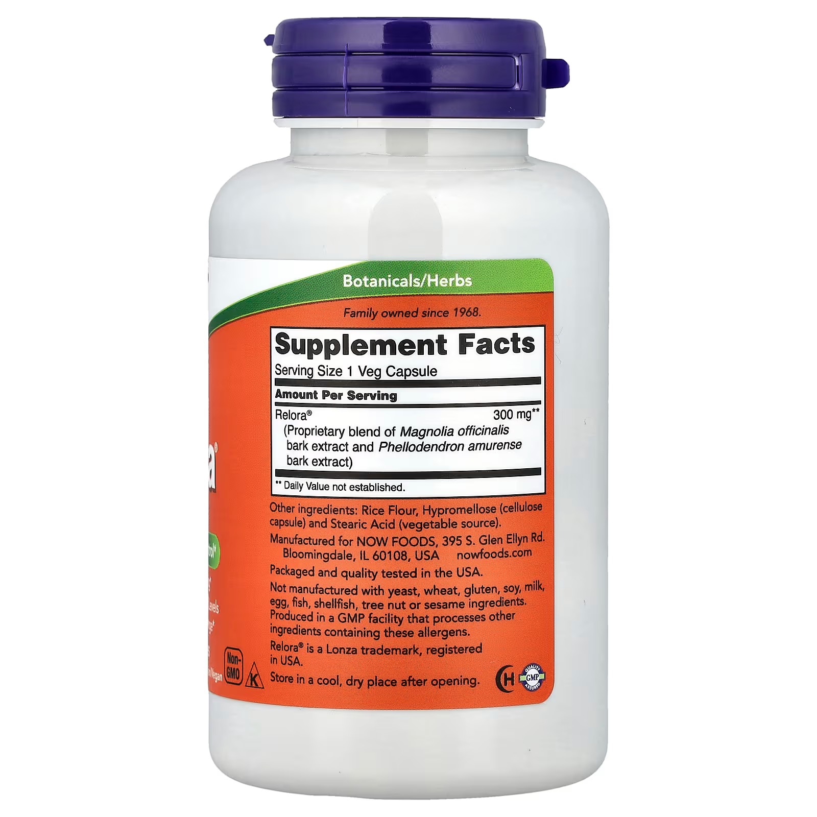 NOW Foods Relora® 300 mg Stress & Appetite Control 120 Capsules thumbnail 2