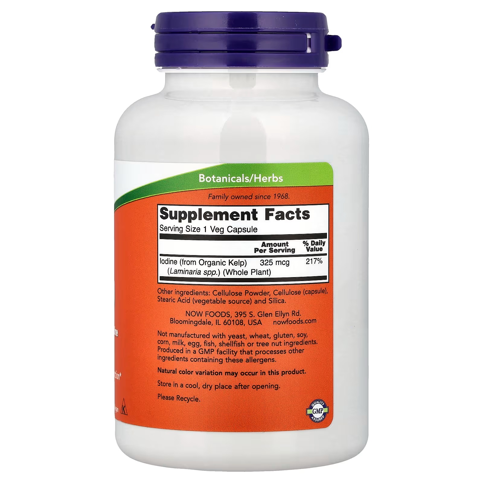 NOW Foods Kelp 325 mcg Supports Healthy Thyroid Function250 Capsules thumbnail 2
