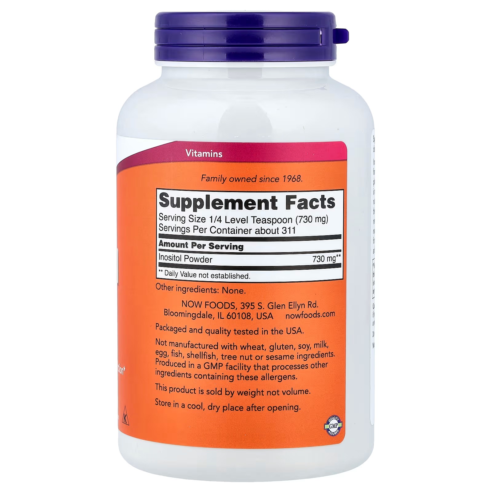 NOW Foods Inositol Supports Healthy Membrane Function Powder 227 g thumbnail 2
