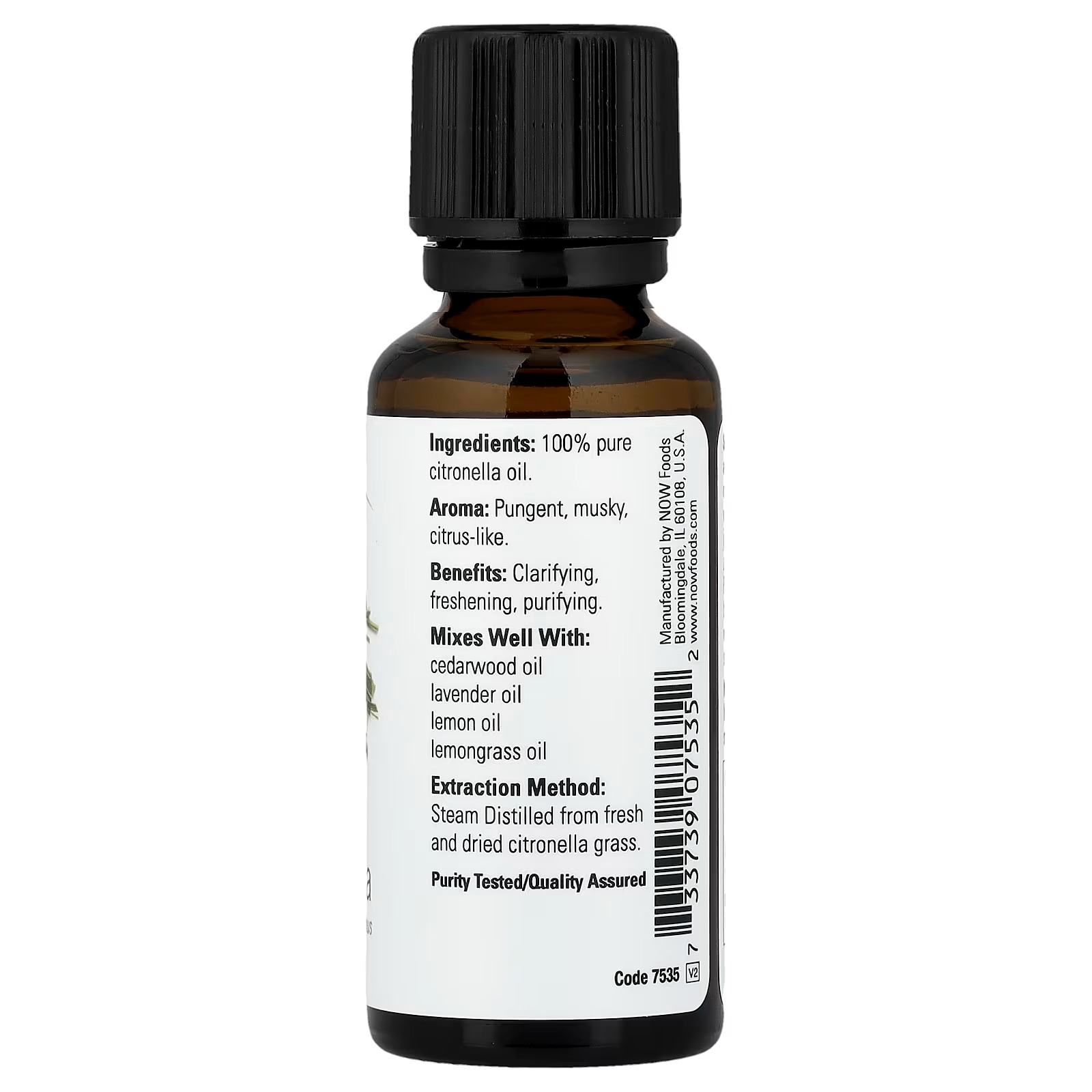 NOW Foods Essential Oils Citronella 30 ml thumbnail 2