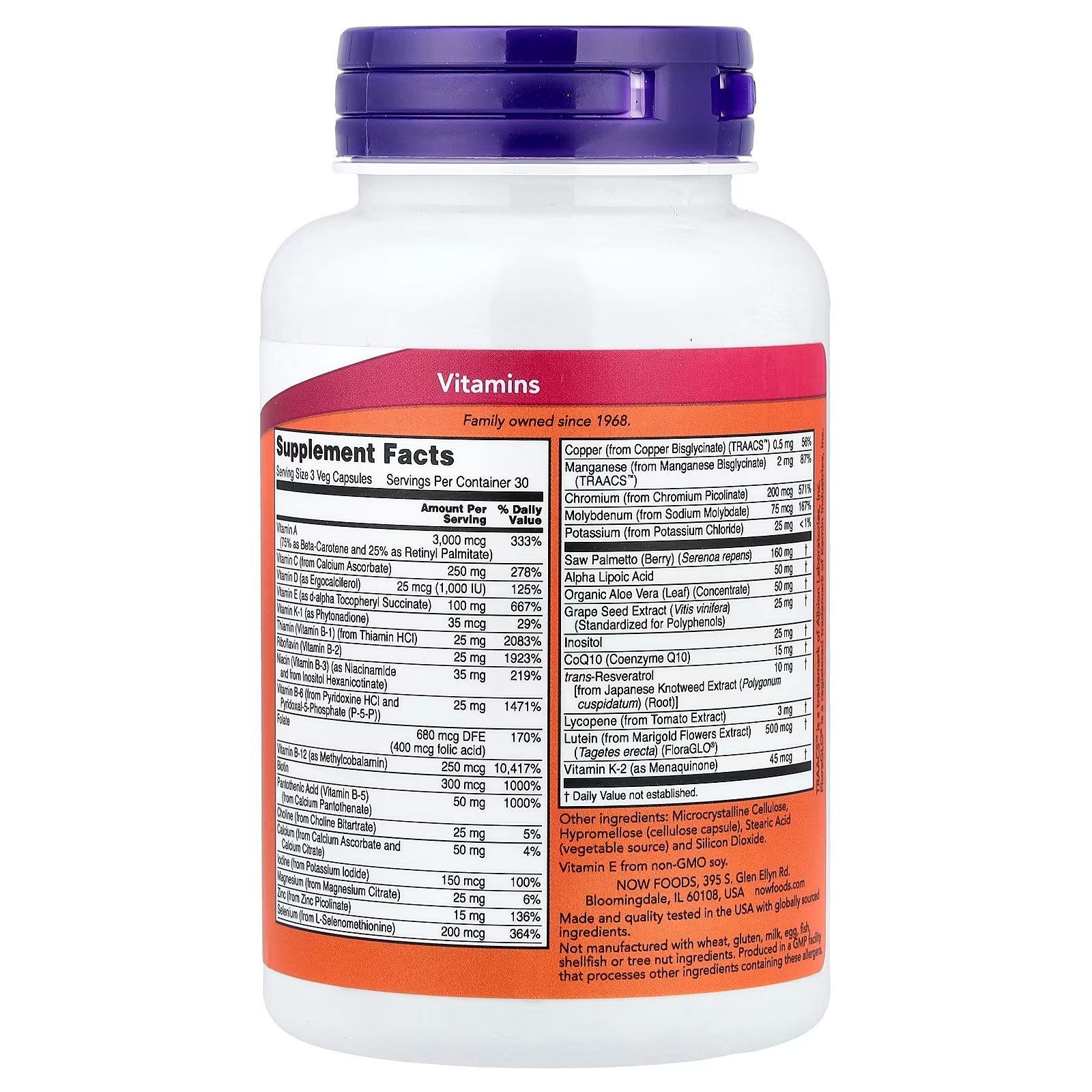 NOW Foods ADAM™ Superior Men's Multi 90  Capsules thumbnail 2
