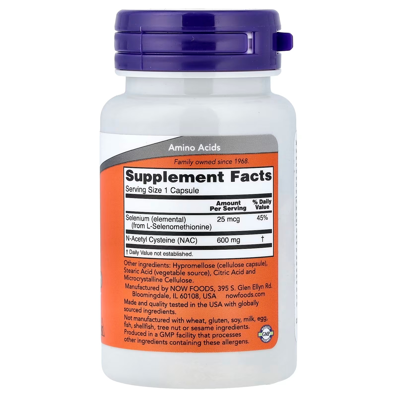 NOW Foods NAC With Selenium Maintains Cellular Health 30 Capsules thumbnail 2