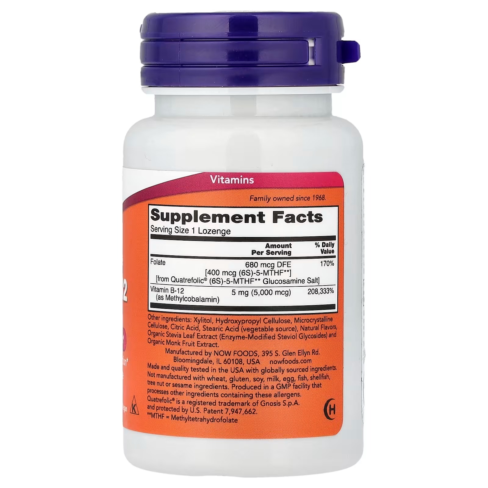 NOW Foods Methyl B-12 Essential For Energy Production 60 Capsules thumbnail 2