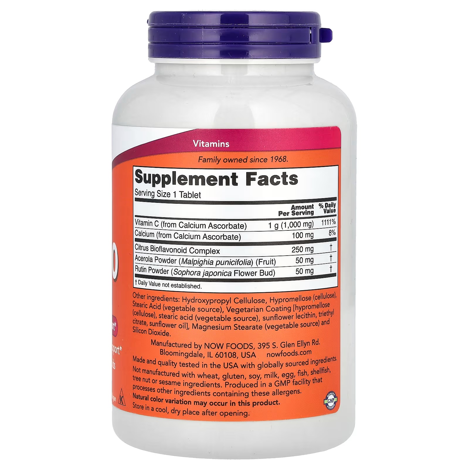 NOW Foods Buffered C-1000 Complex 180 Tablets thumbnail 2