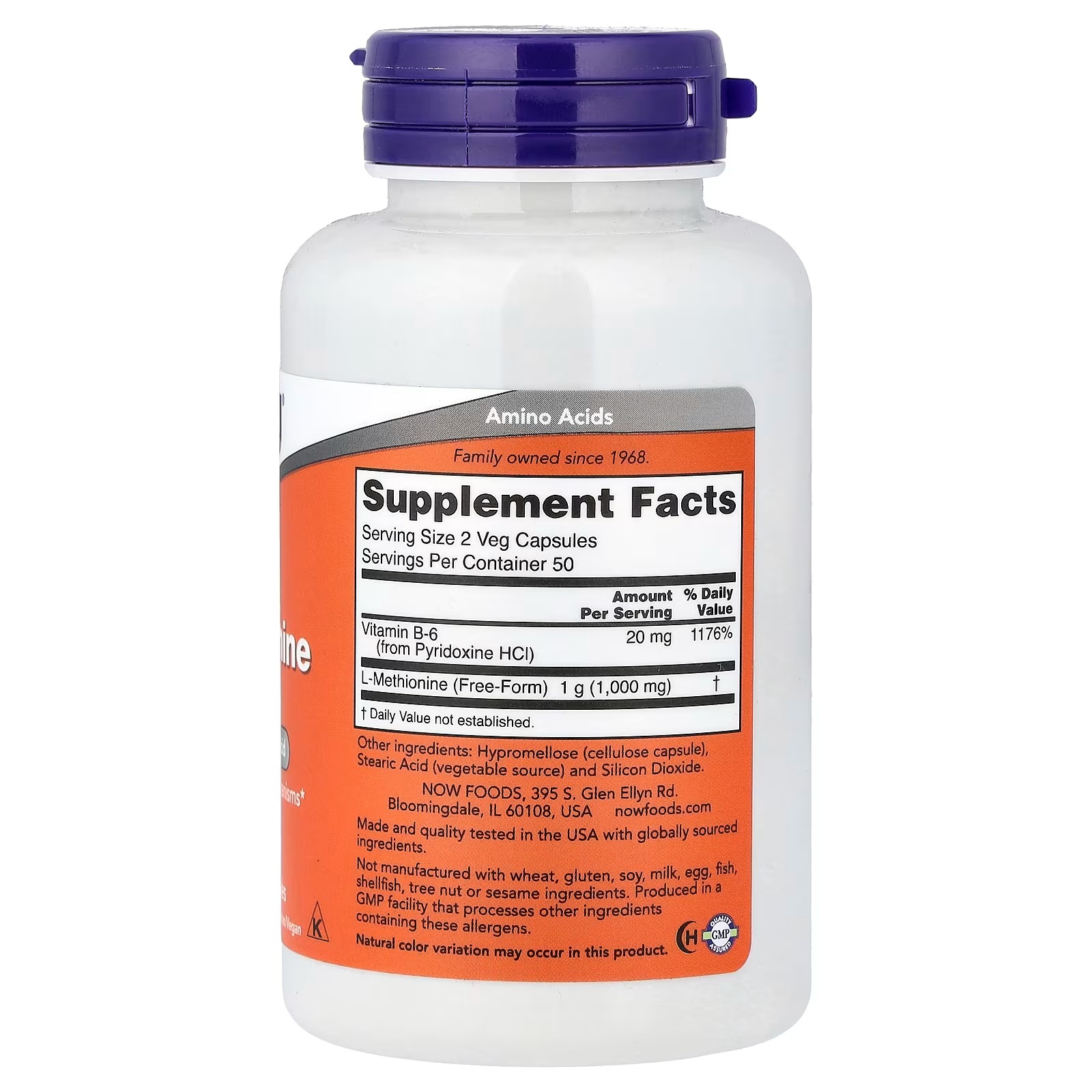 NOW Foods L-Methionine Supports Detox Mechanisms 100  Capsules thumbnail 2